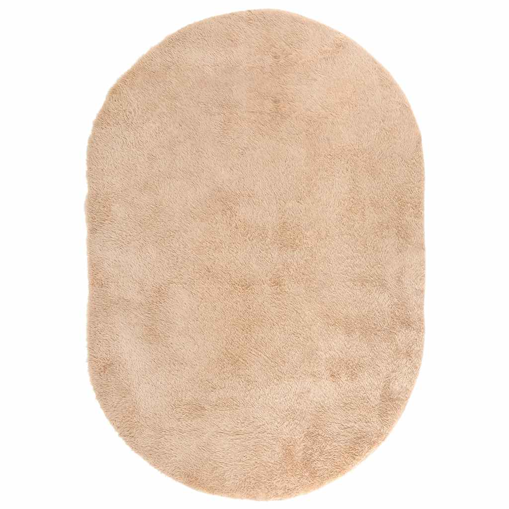 Shaggy Rug High Pile NAVARRA Beige 300x200 cm Polyester