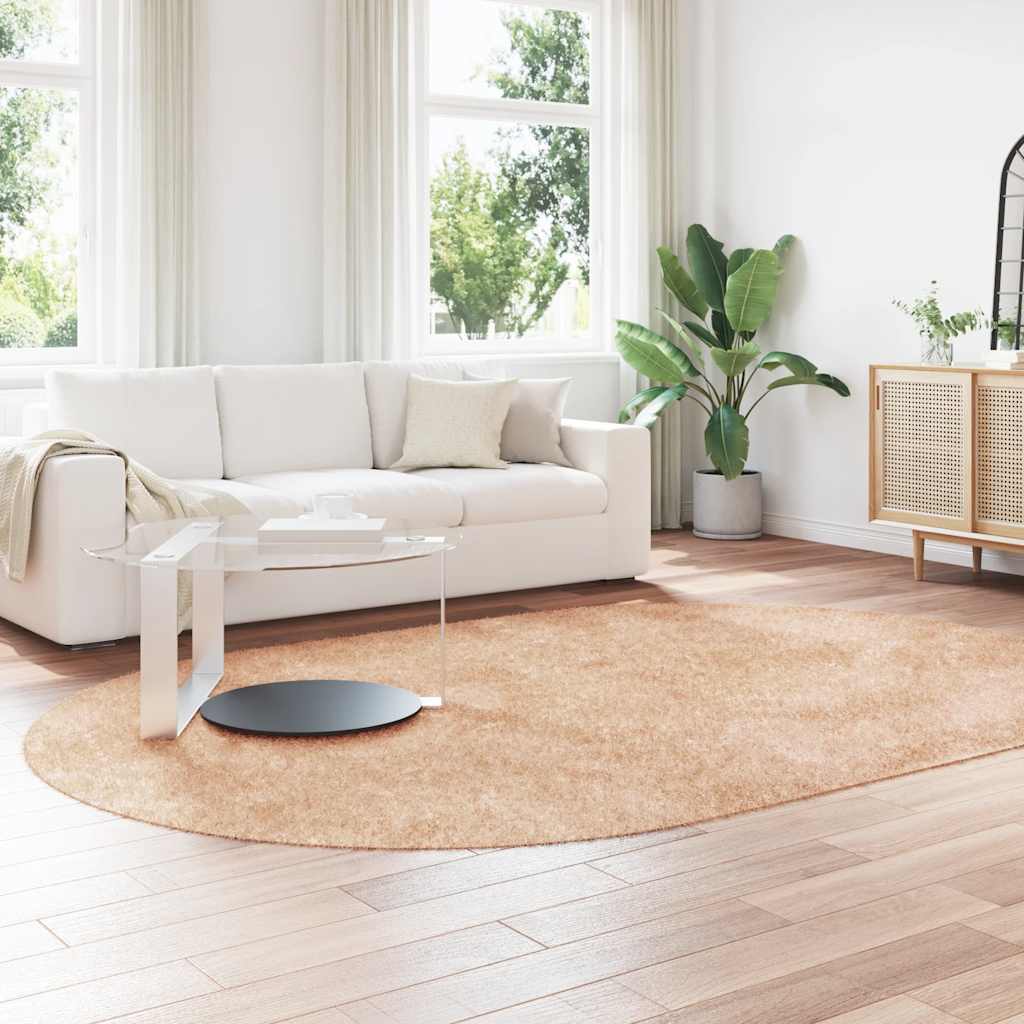 Shaggy Rug High Pile NAVARRA Beige 300x200 cm Polyester