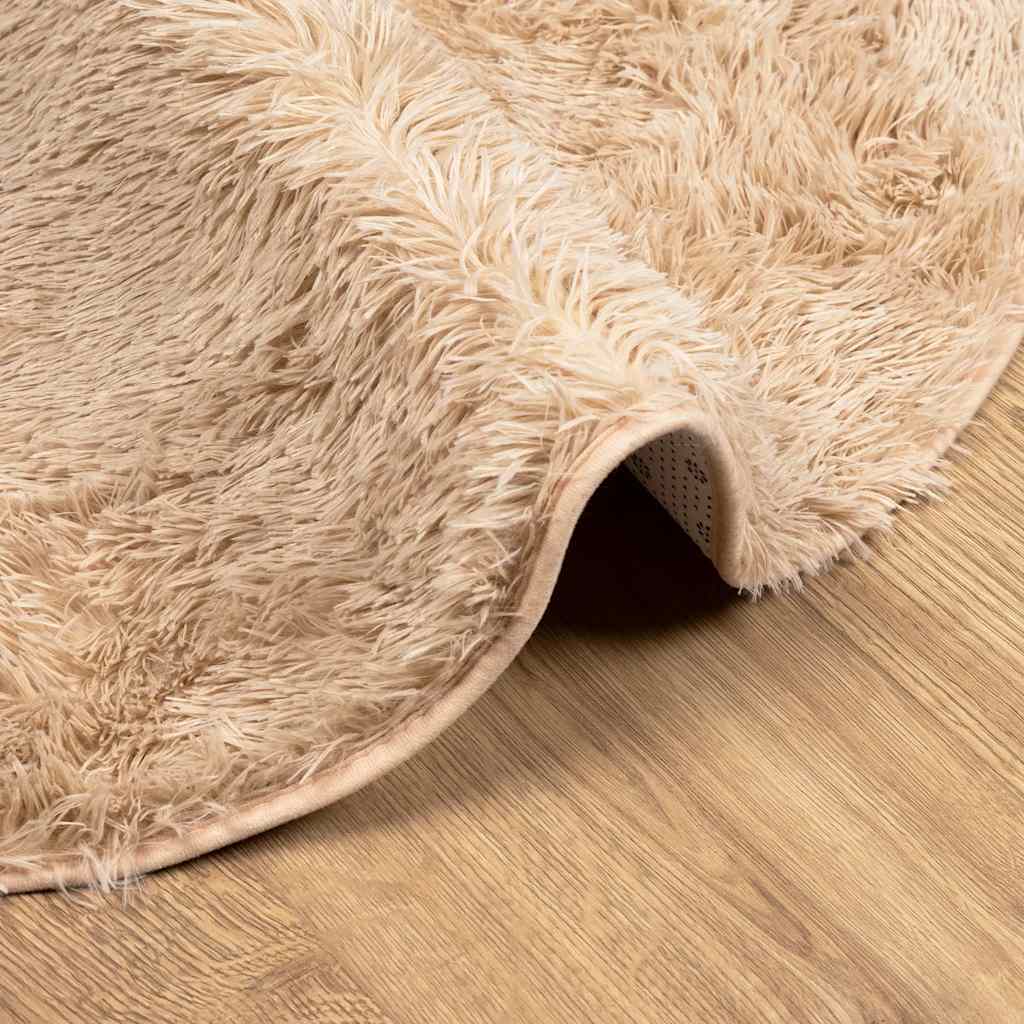 Shaggy Rug High Pile NAVARRA Beige 300x200 cm Polyester