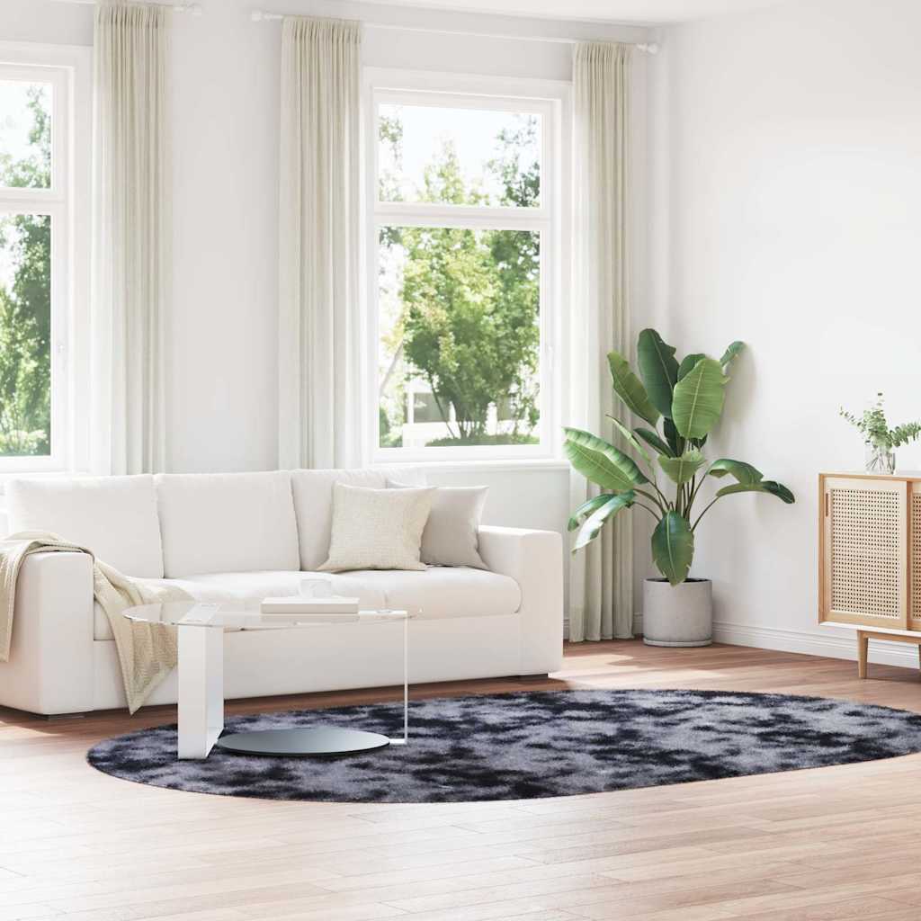 Shaggy Rug High Pile NAVARRA Dark Grey 300x200 cm Polyester