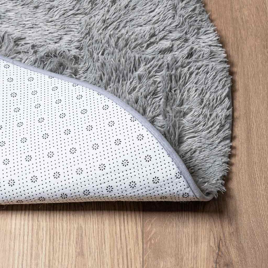 Shaggy Rug High Pile NAVARRA Light Grey 300x200 cm Polyester