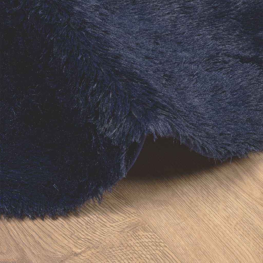 Shaggy Rug High Pile NAVARRA Navy 300x200 cm Polyester