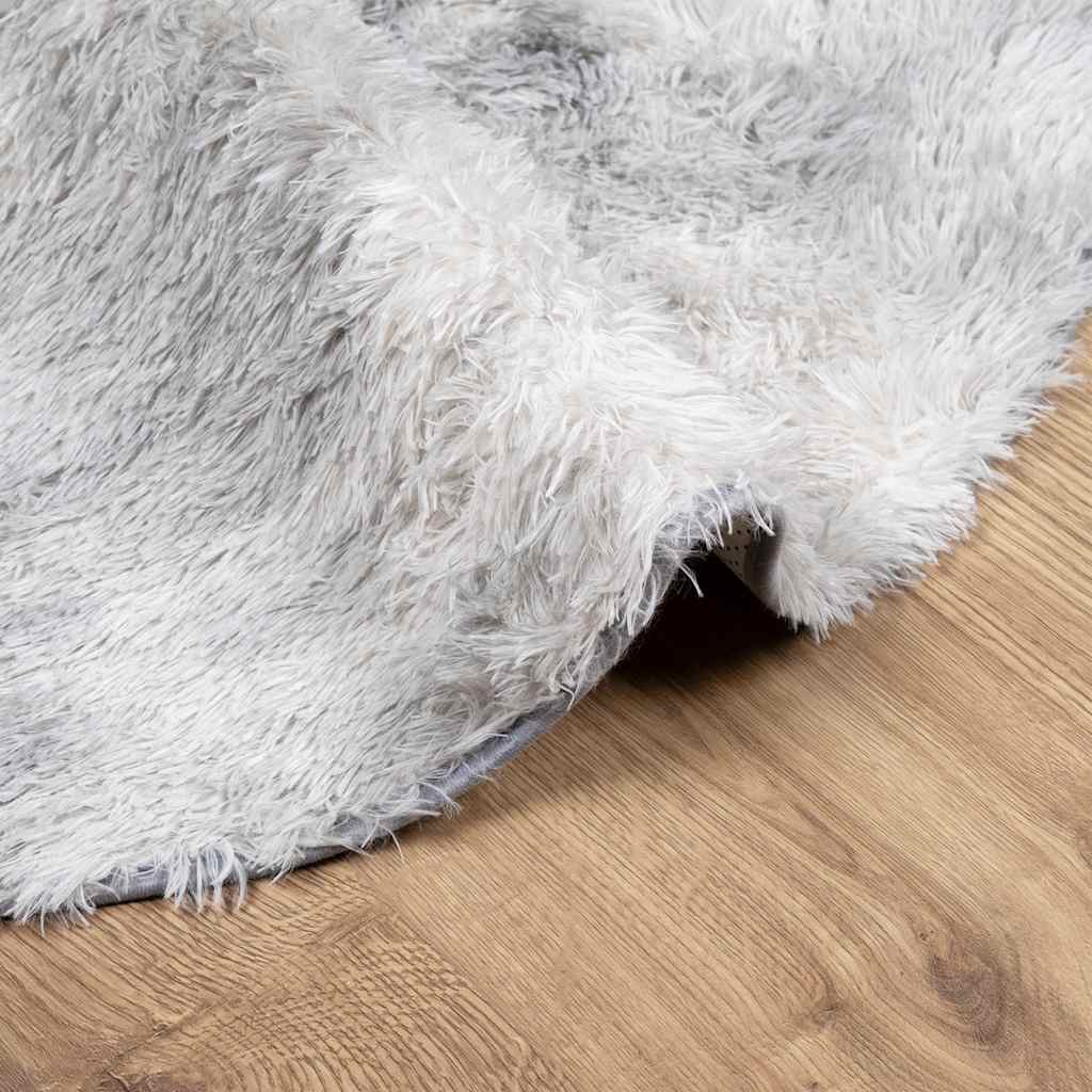 Shaggy Rug High Pile NAVARRA Silver Grey 300x200 cm Polyester