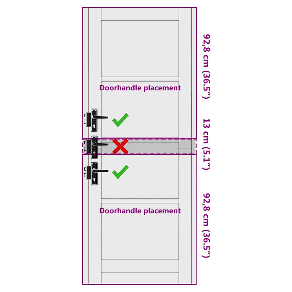 Interior Door ORKDAL Brown 73.5 x 198.5 cm
