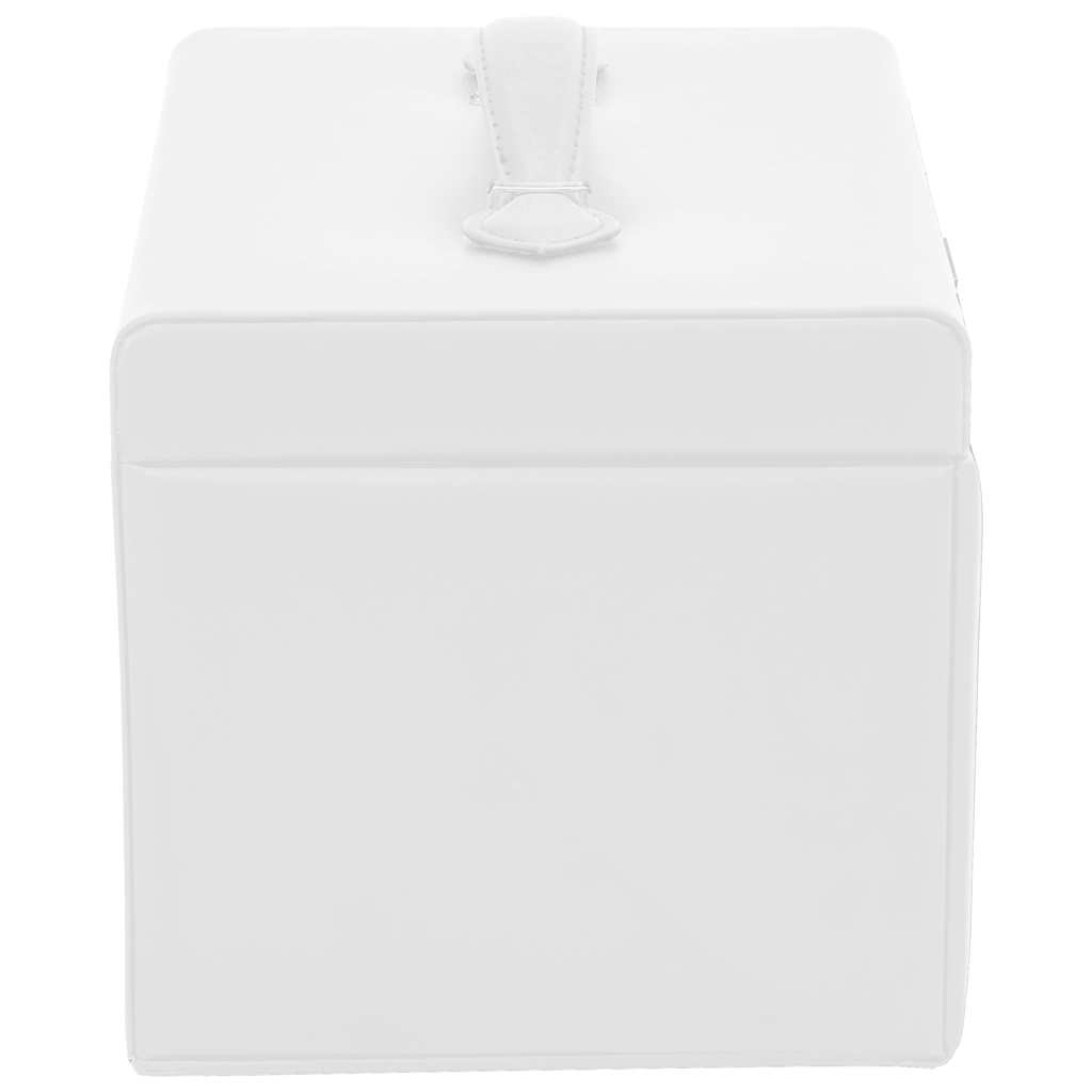 Jewellery Box 3-Layer with Mirror Lockable White 26x18x17,5 cm