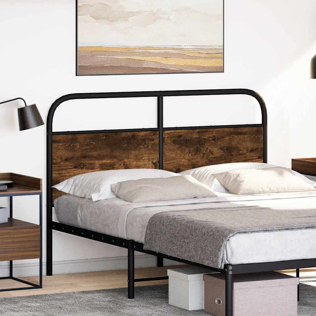 Replace Headboard Smoked Oak 140 cm Steel and Engineered Wood