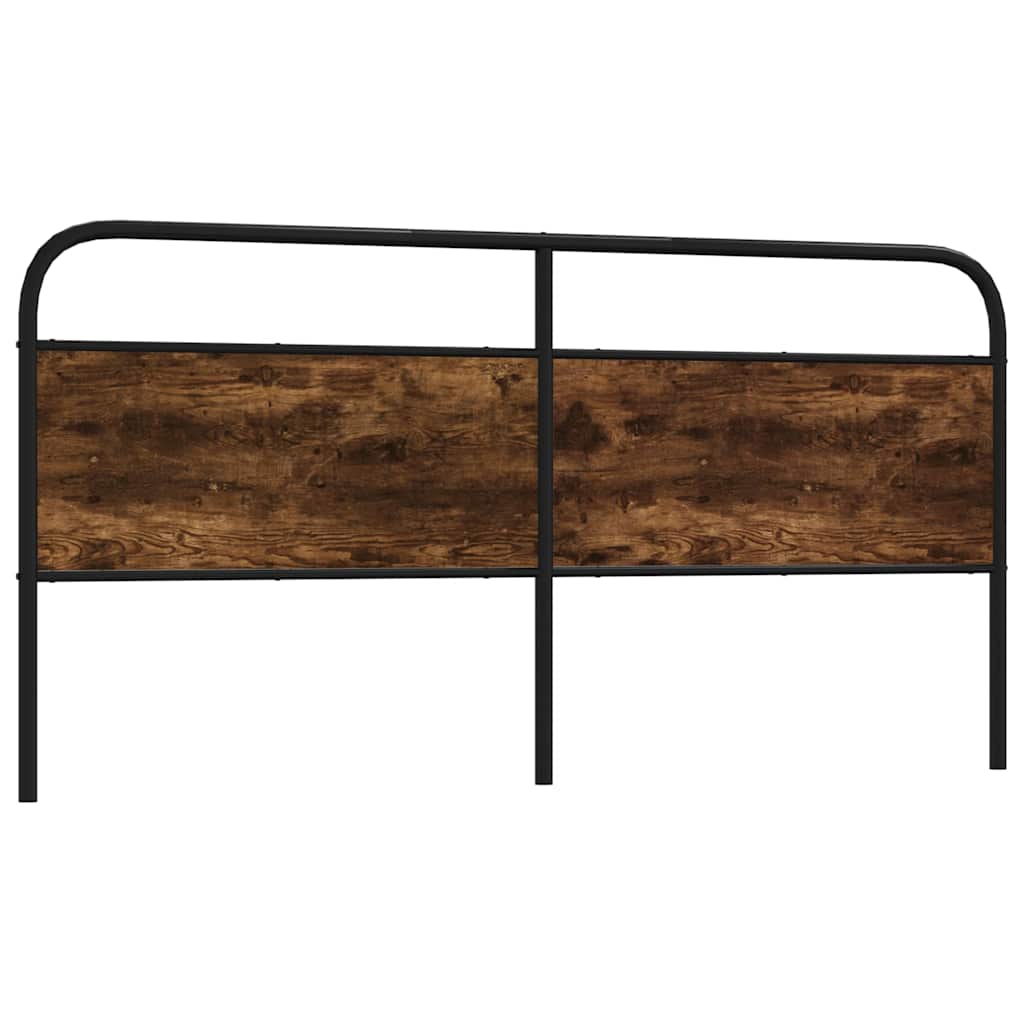 Replace Headboard Smoked Oak 200 cm Steel and Engineered Wood