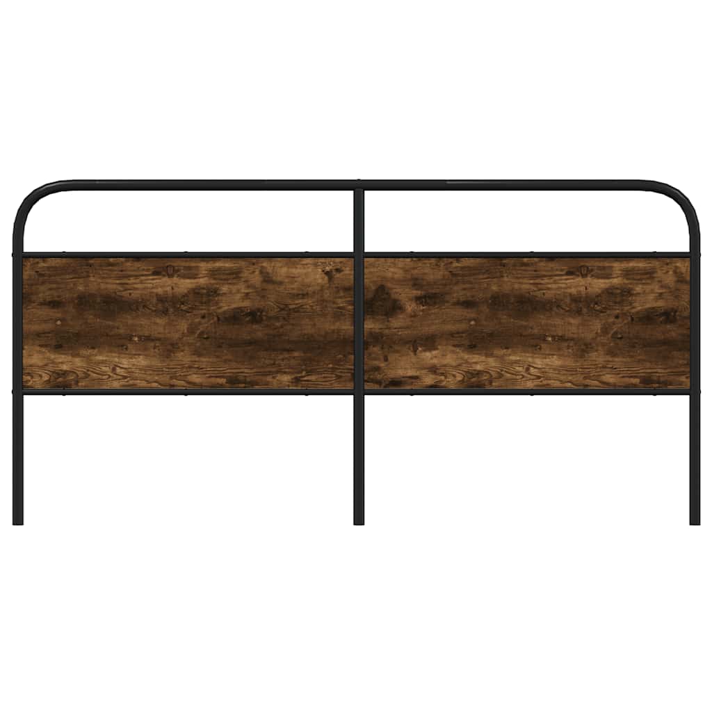 Replace Headboard Smoked Oak 200 cm Steel and Engineered Wood