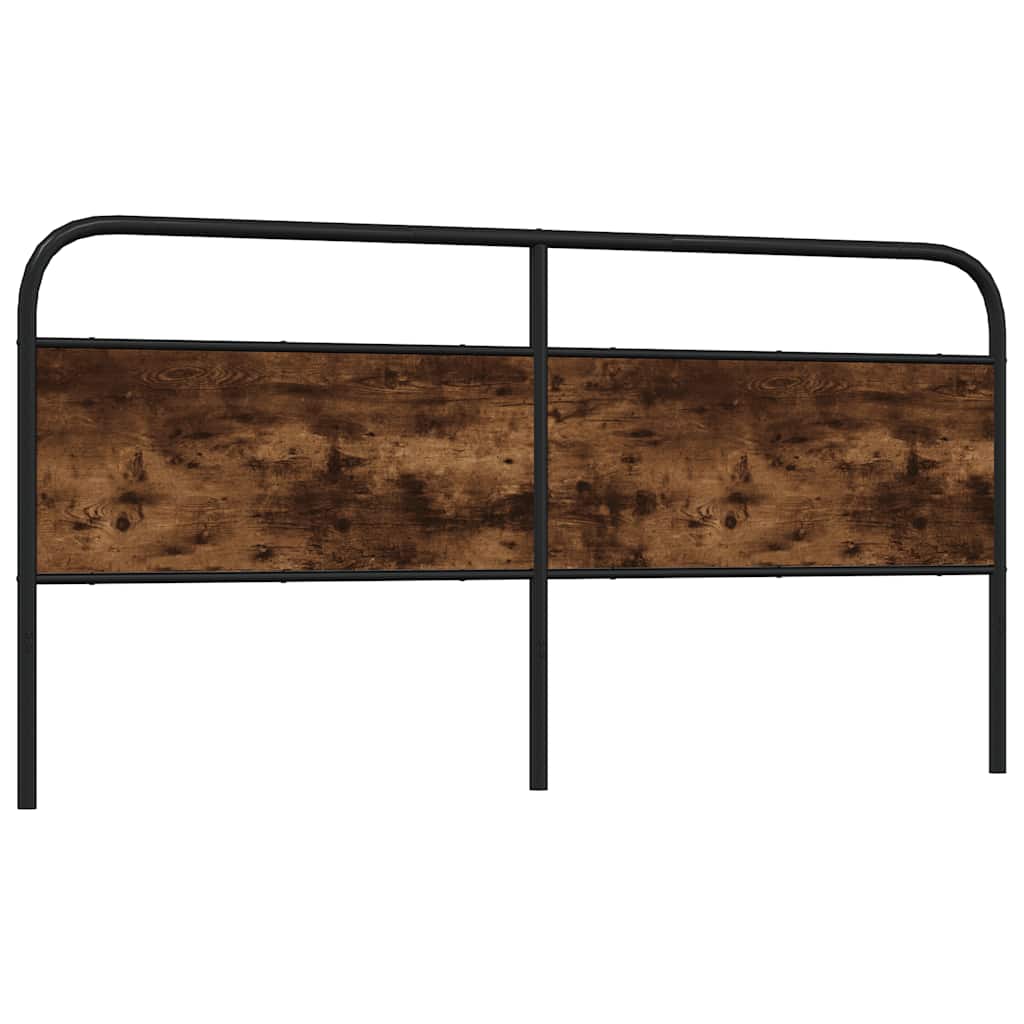 Replace Headboard Smoked Oak 200 cm Steel and Engineered Wood