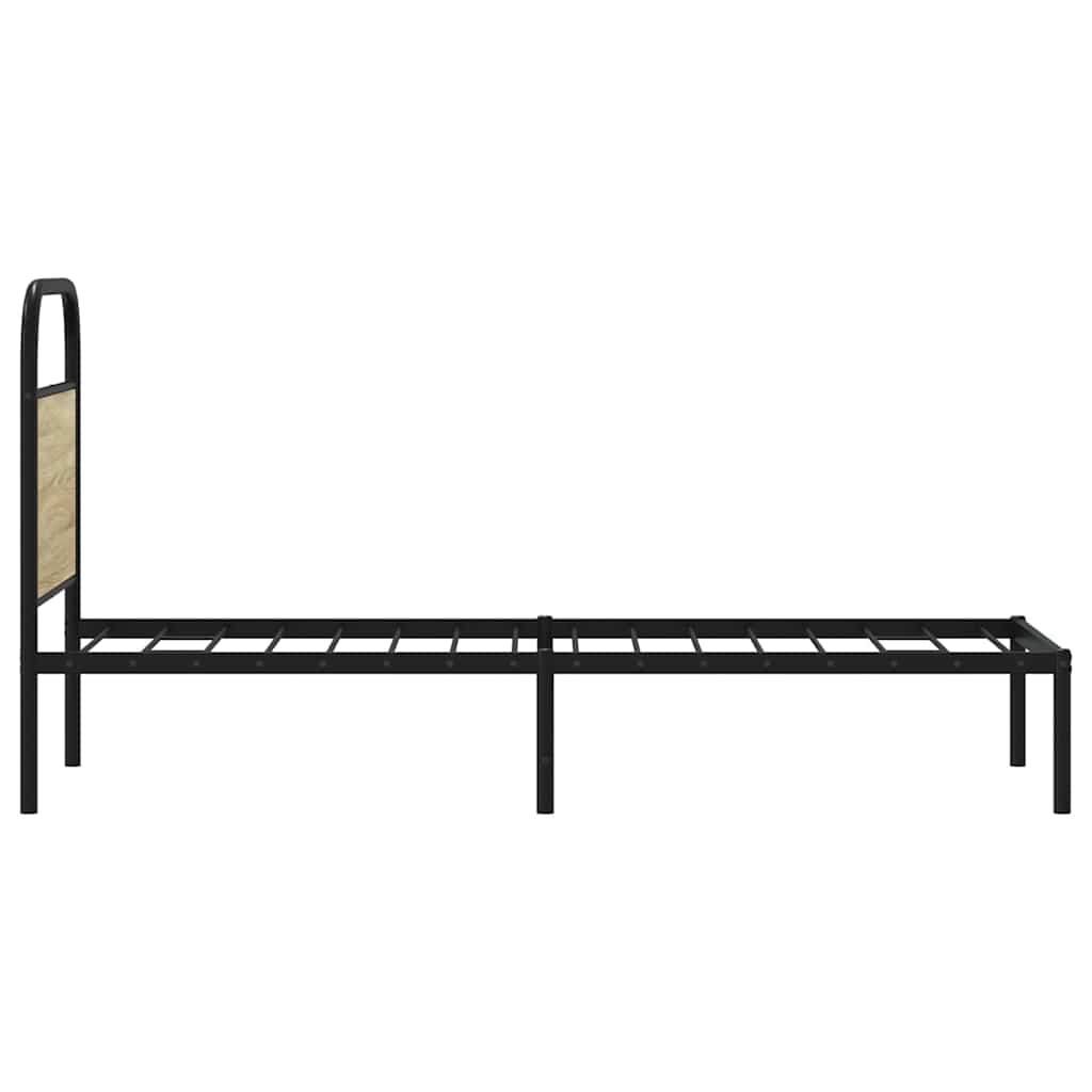 Replace Headboard Sonoma Oak 75 cm Steel and Engineered Wood