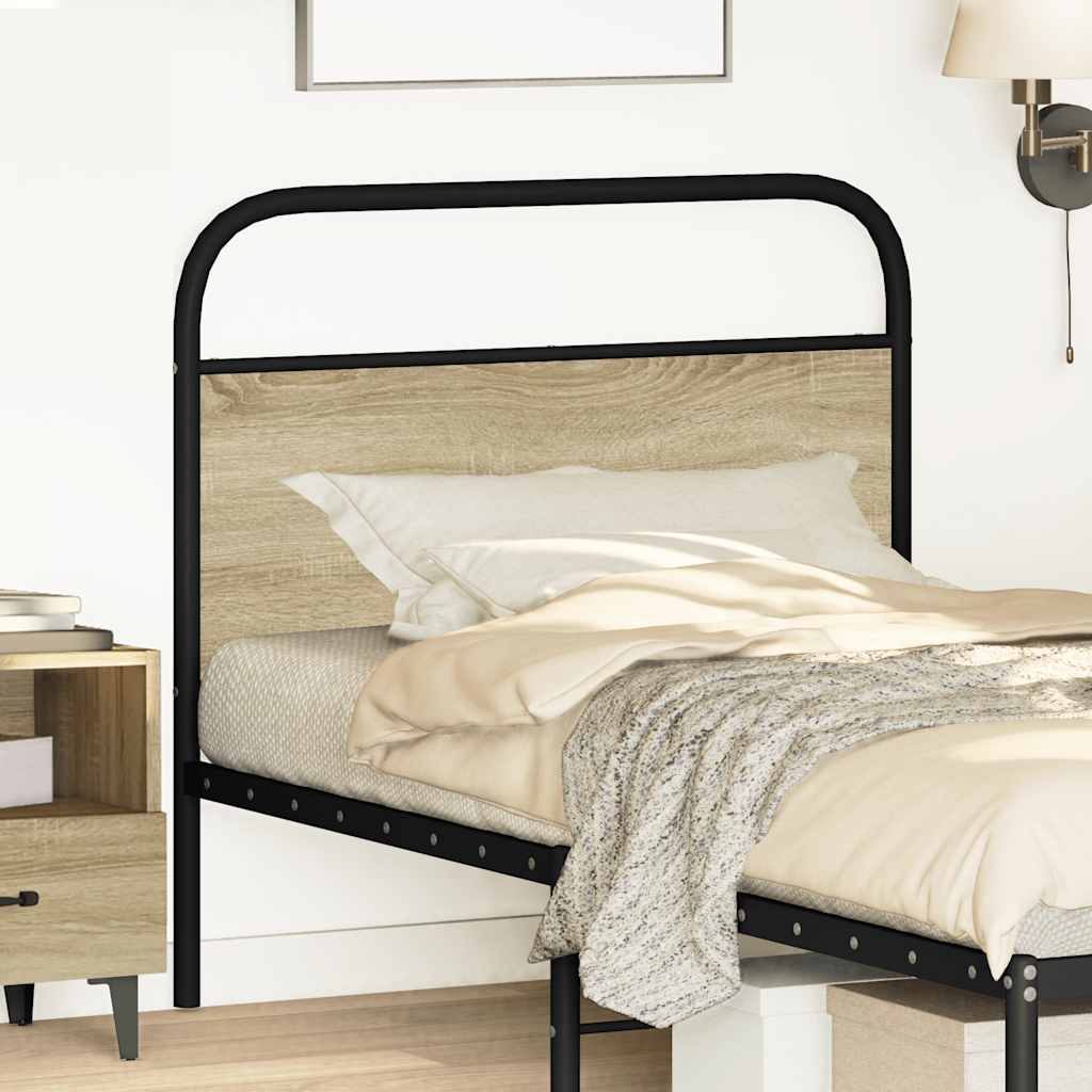 Replace Headboard Sonoma Oak 100 cm Steel and Engineered Wood