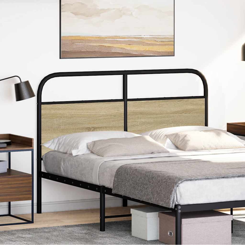 Replace Headboard Sonoma Oak 120 cm Steel and Engineered Wood