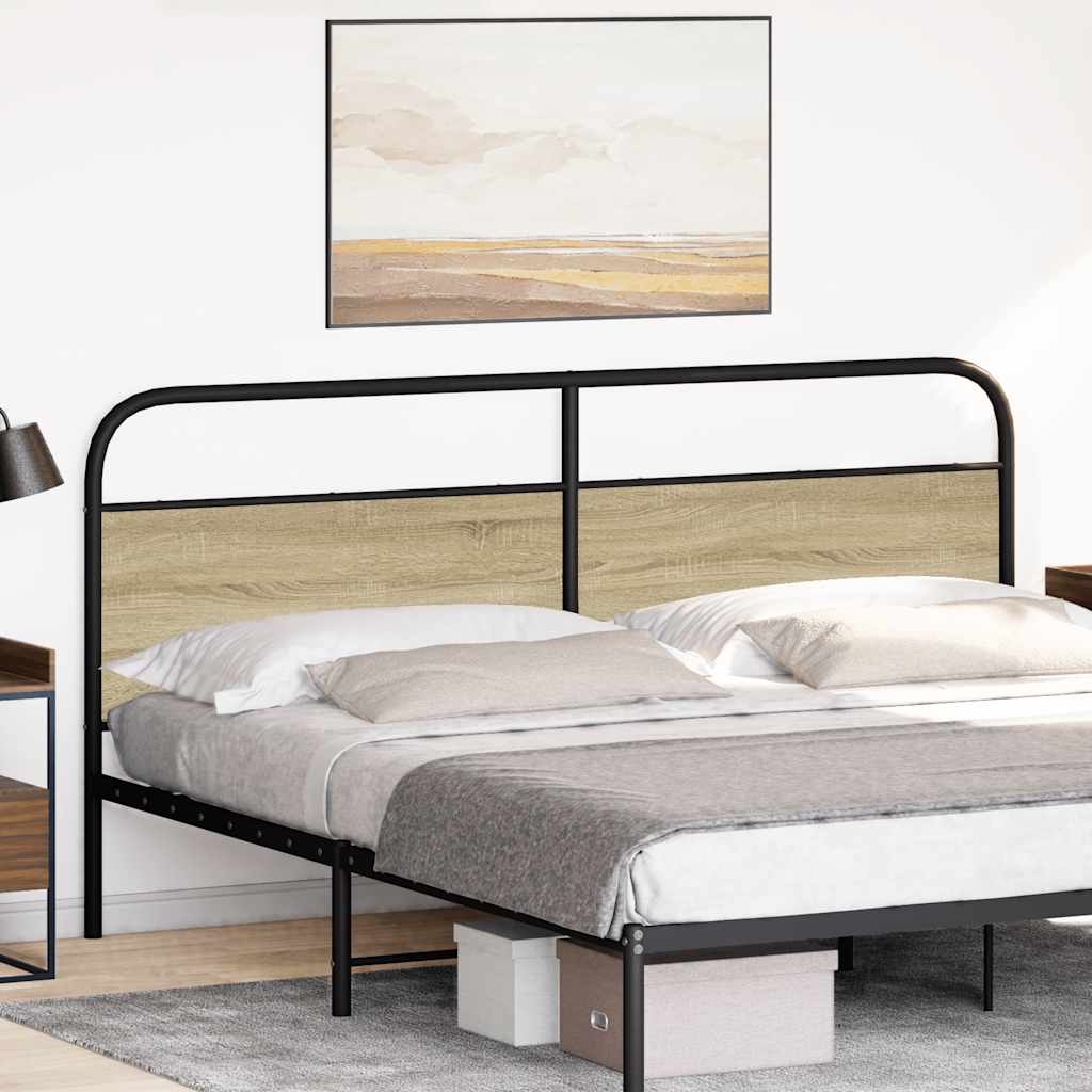 Replace Headboard Sonoma Oak 190 cm Steel and Engineered Wood