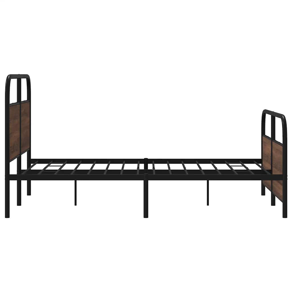 Bed Frame Without Mattress 120x200 cm Brown Oak Engineered Wood