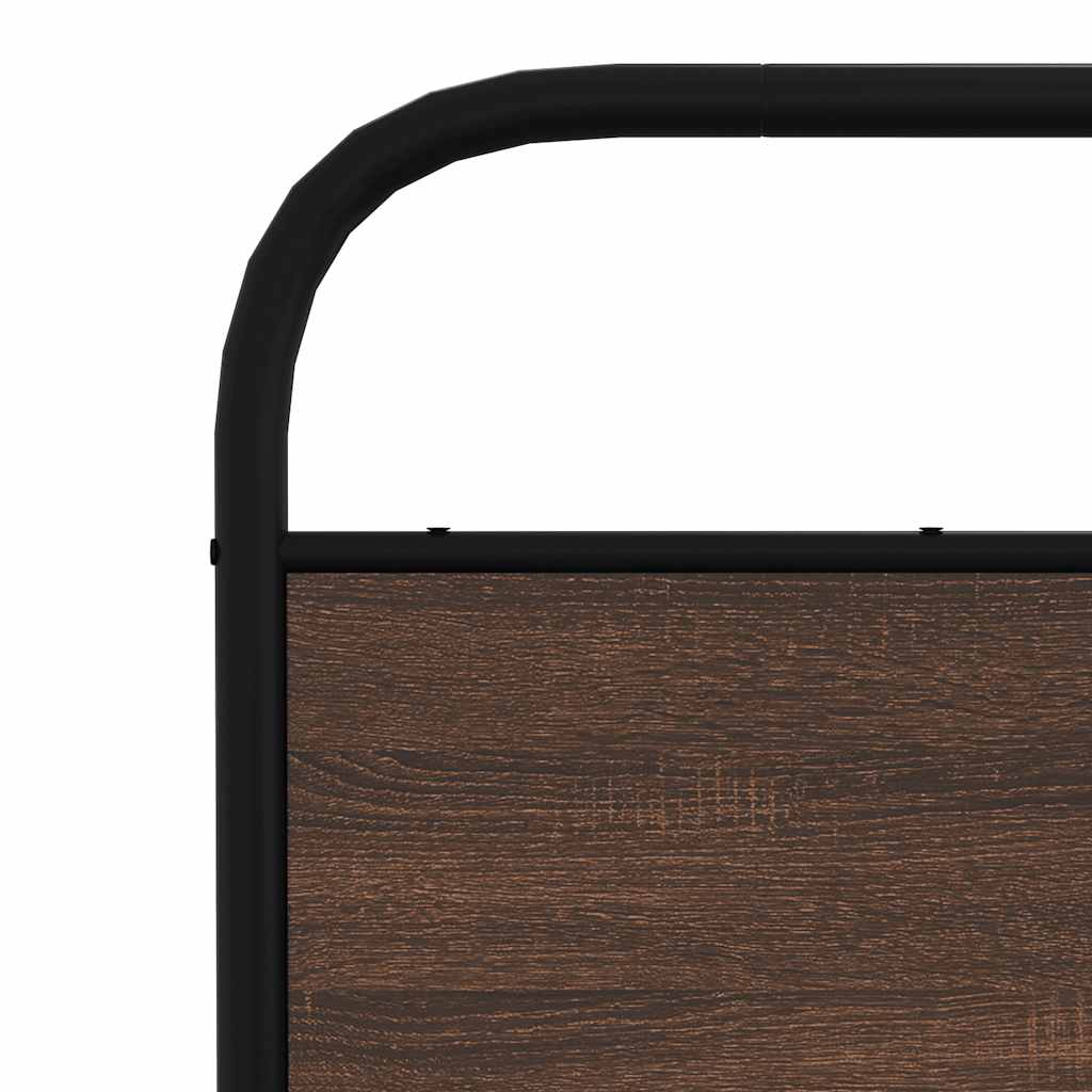 Bed Frame Without Mattress 120x200 cm Brown Oak Engineered Wood