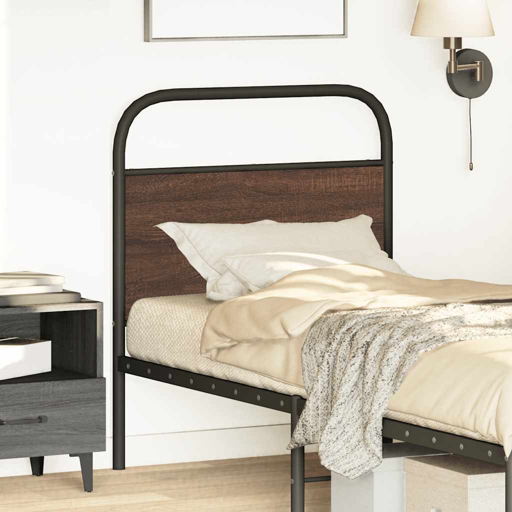 Replace Headboard Brown Oak 75 cm Steel and Engineered Wood
