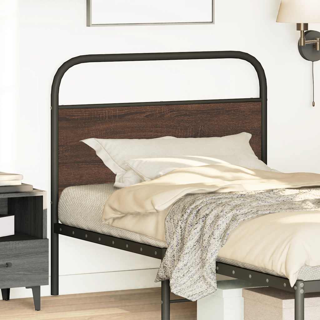 Replace Headboard Brown Oak 90 cm Steel and Engineered Wood