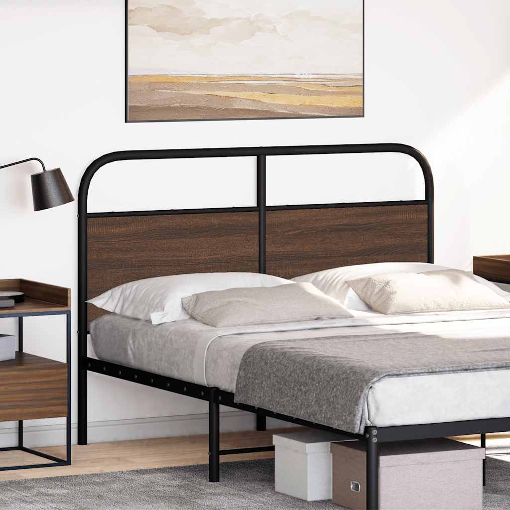 Replace Headboard Brown Oak 120 cm Steel and Engineered Wood