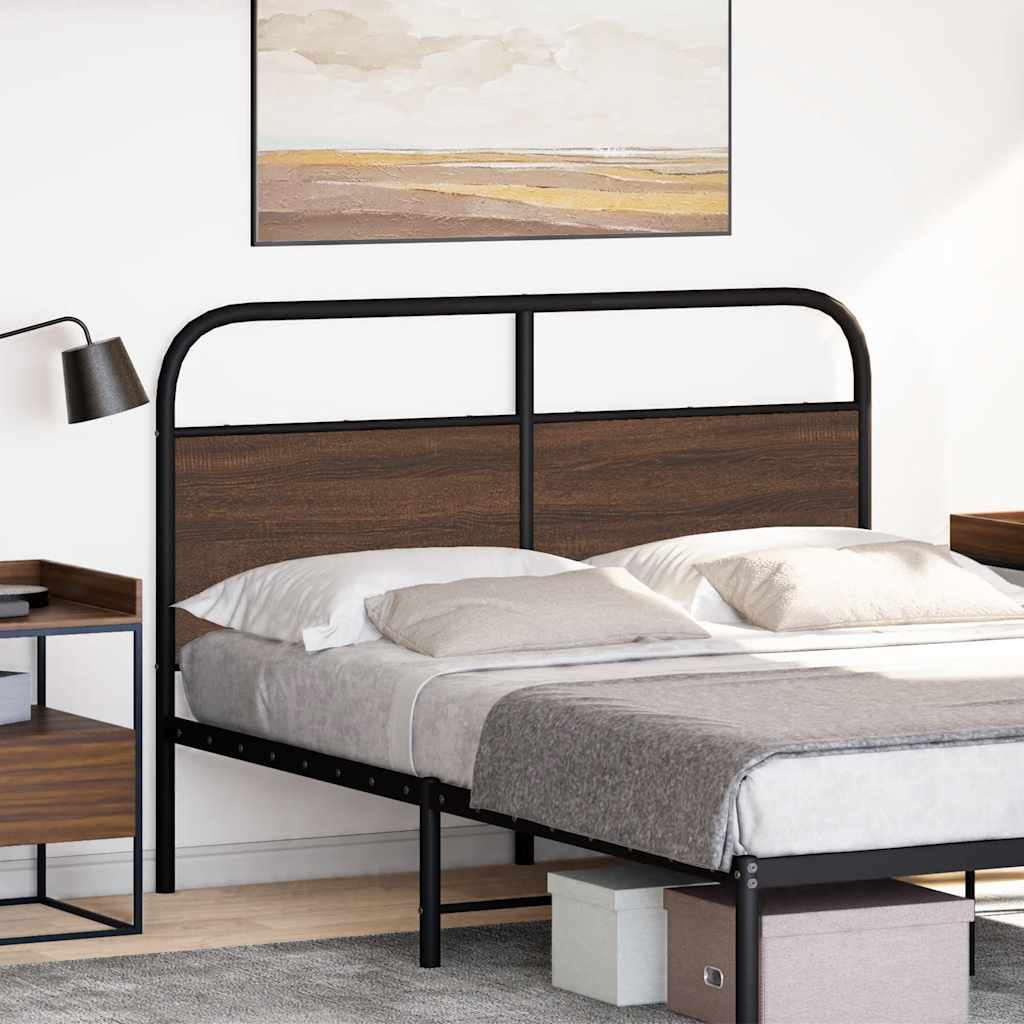 Replace Headboard Brown Oak 135 cm Steel and Engineered Wood