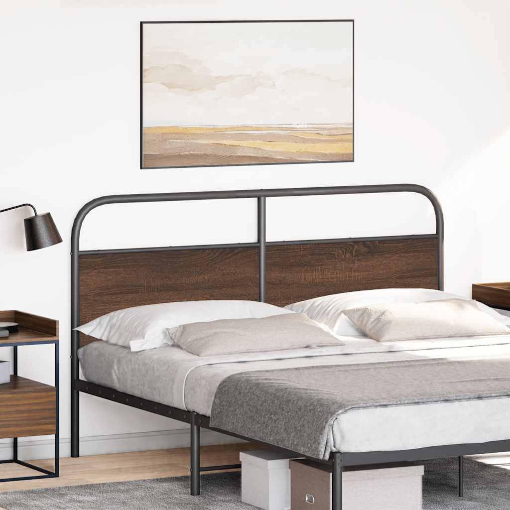 Replace Headboard Brown Oak 160 cm Steel and Engineered Wood