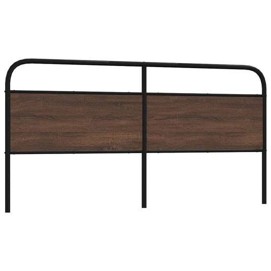 vidaXL Headboard Brown Oak 190 cm Steel and Engineered Wood