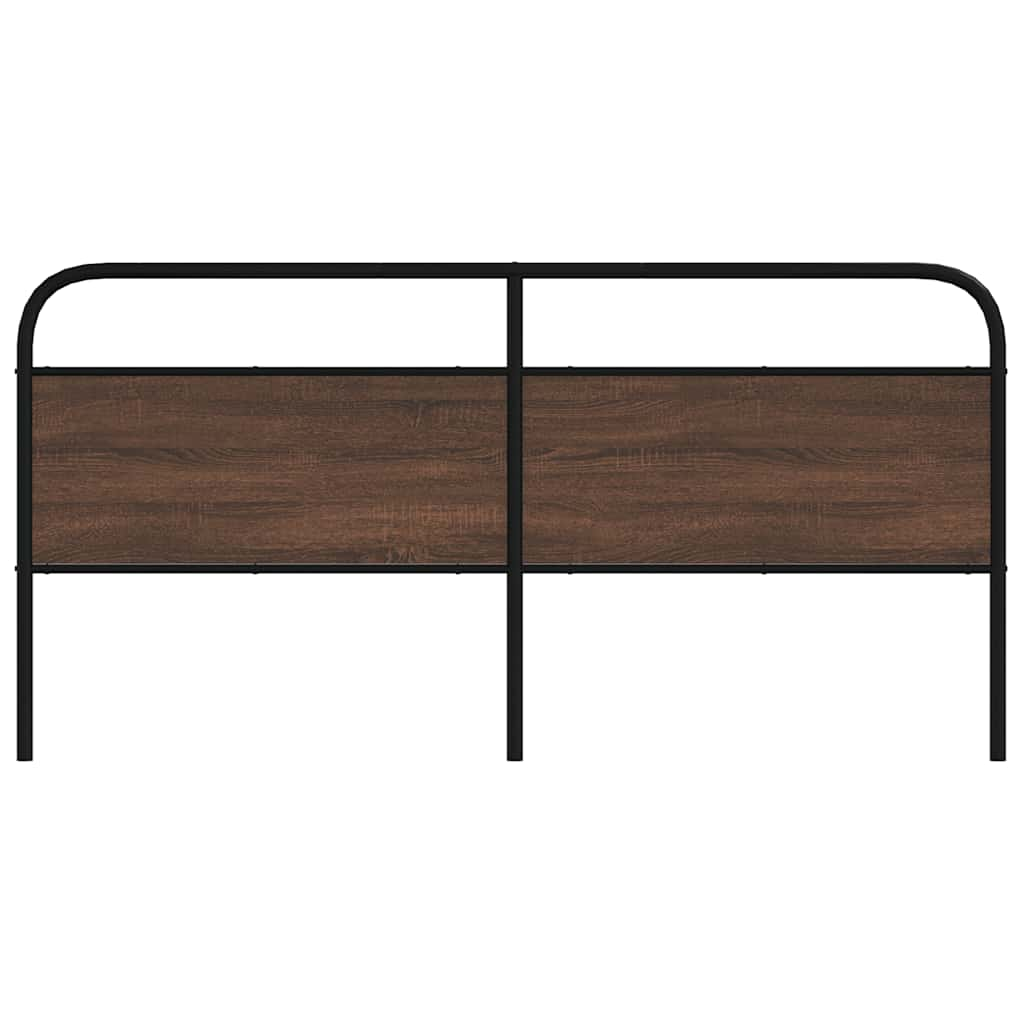 vidaXL Headboard Brown Oak 190 cm Steel and Engineered Wood