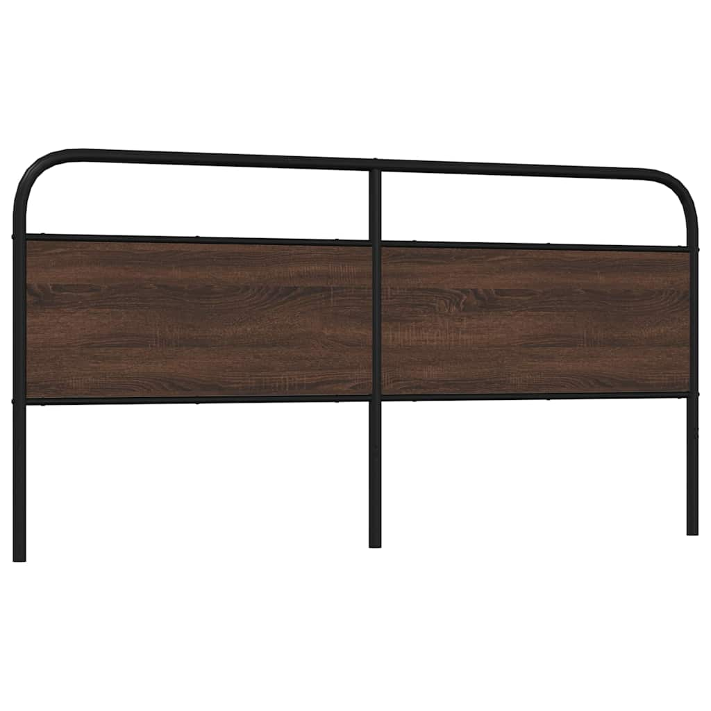 vidaXL Headboard Brown Oak 190 cm Steel and Engineered Wood