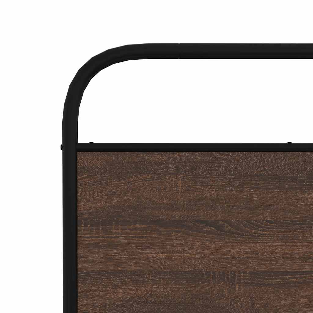 vidaXL Headboard Brown Oak 190 cm Steel and Engineered Wood