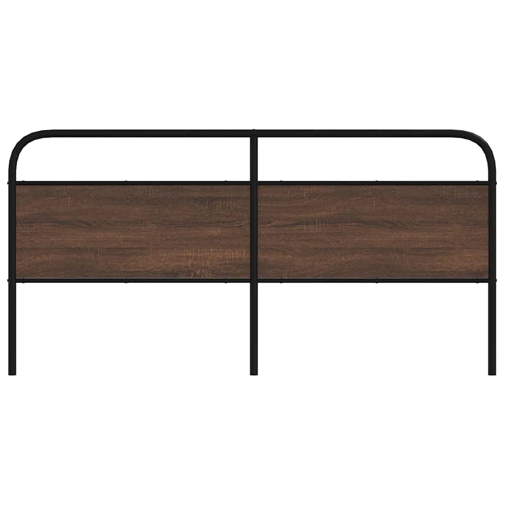 Replace Headboard Brown Oak 200 cm Steel and Engineered Wood