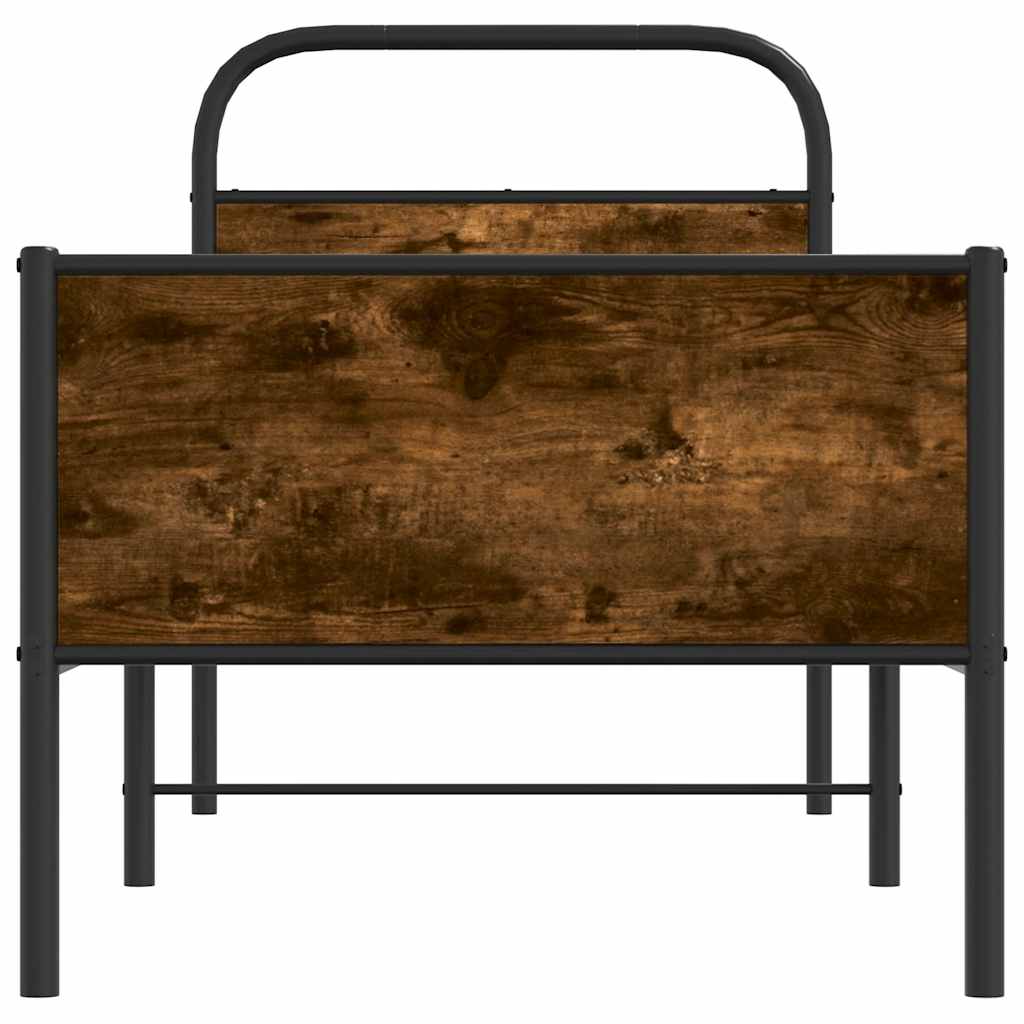 Bed Frame without Mattress 75x190 cm Sonoma Oak Engineered Wood