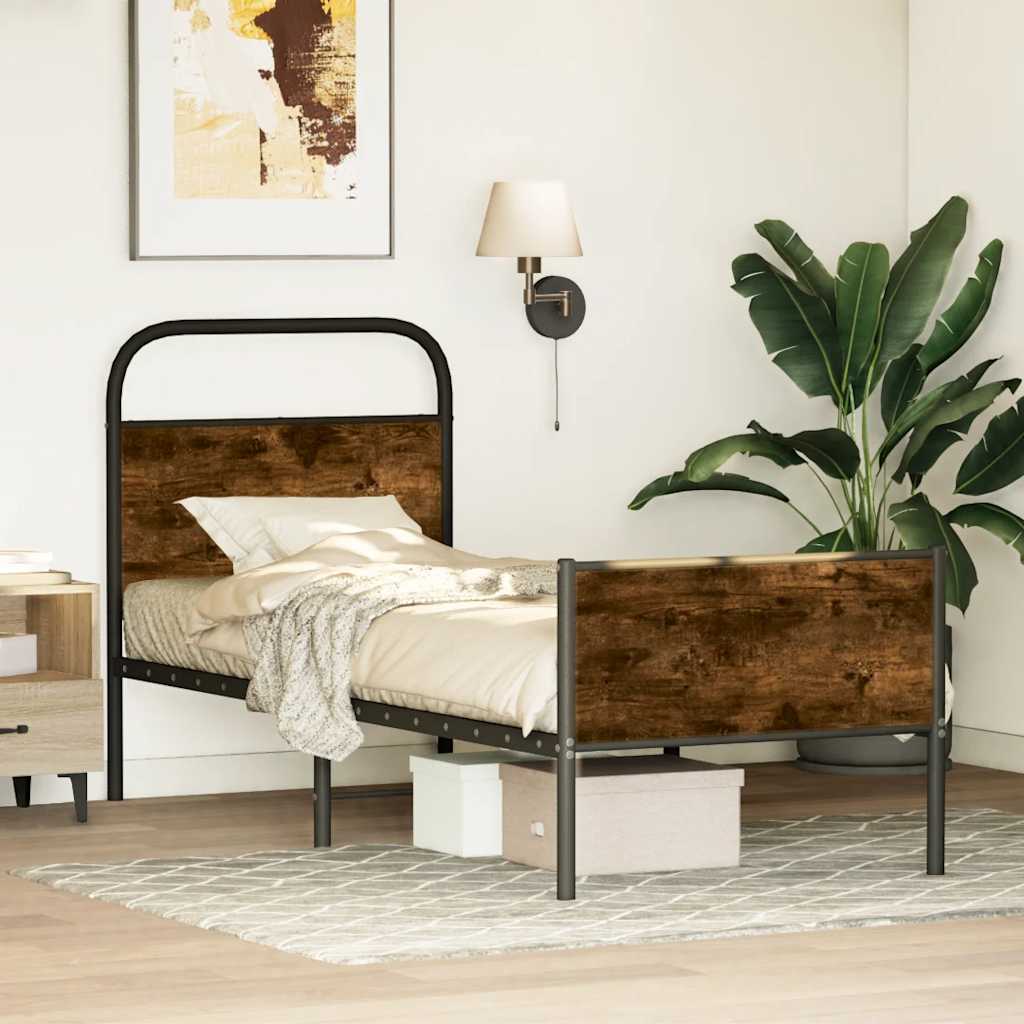 Bed Frame without Mattress 80x200 cm Sonoma Oak Engineered Wood