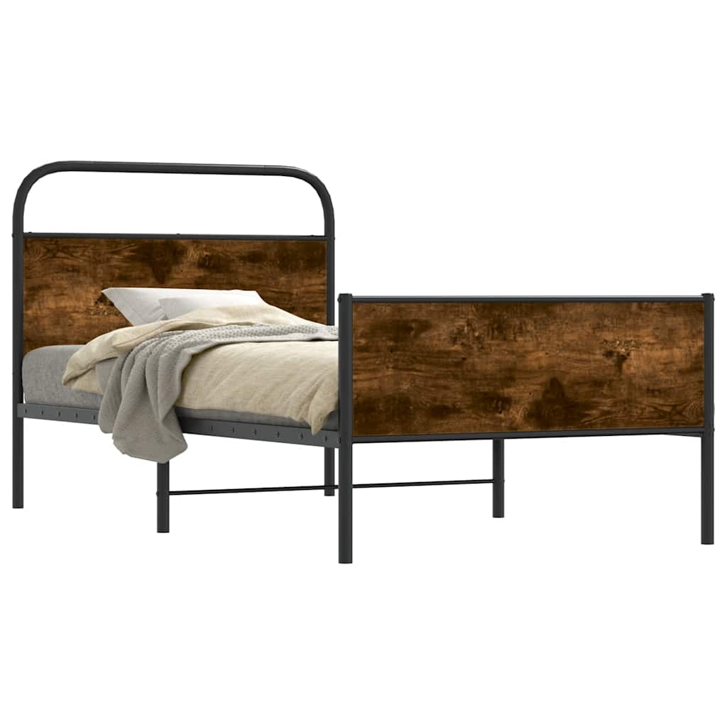 Bed Frame without Mattress 90x190 cm Sonoma Oak Engineered Wood