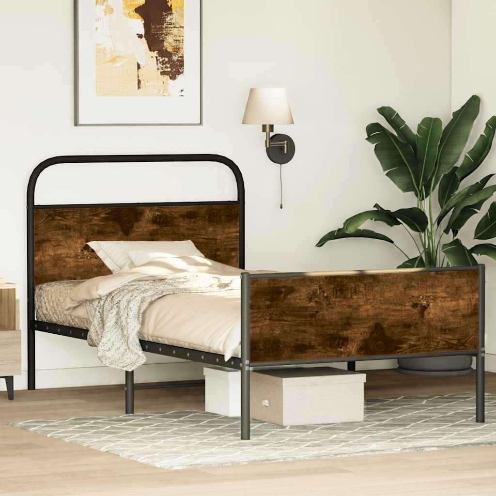 Bed Frame without Mattress 90x190 cm Sonoma Oak Engineered Wood