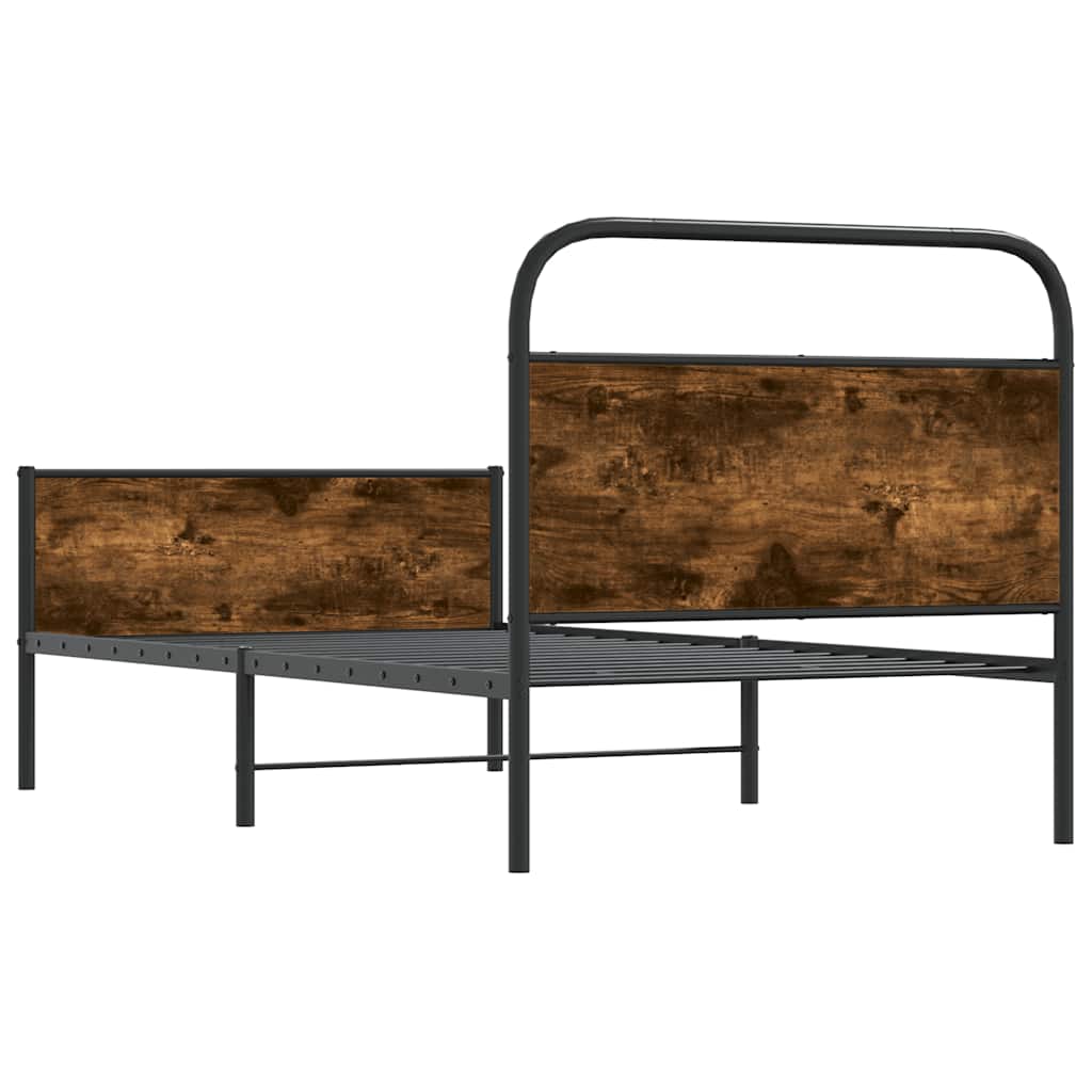 Bed Frame without Mattress 100x190 cm Sonoma Oak Engineered Wood