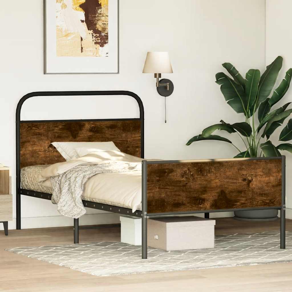 Bed Frame without Mattress 100x190 cm Sonoma Oak Engineered Wood