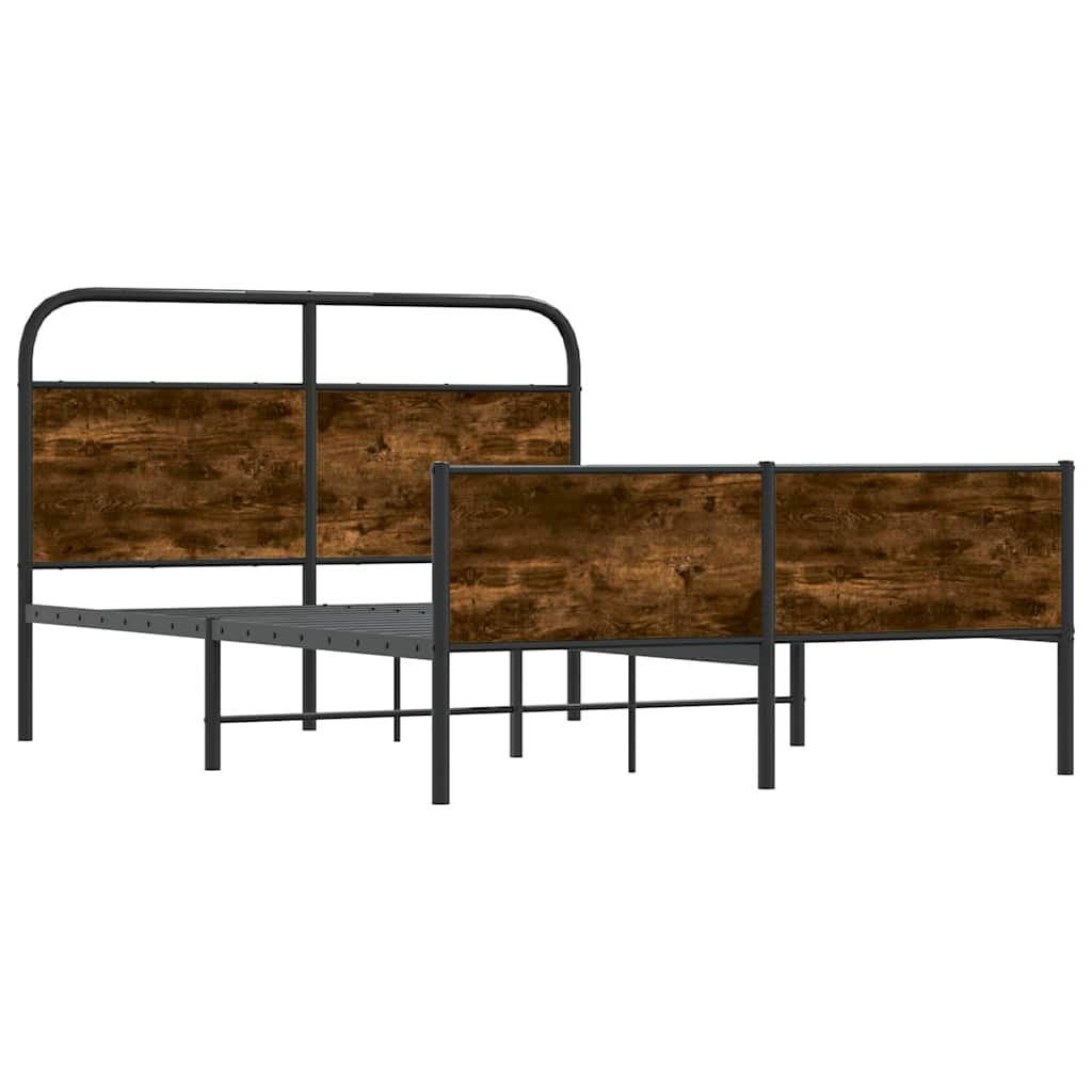 Bed Frame without Mattress 135x190 cm Sonoma Oak Engineered Wood