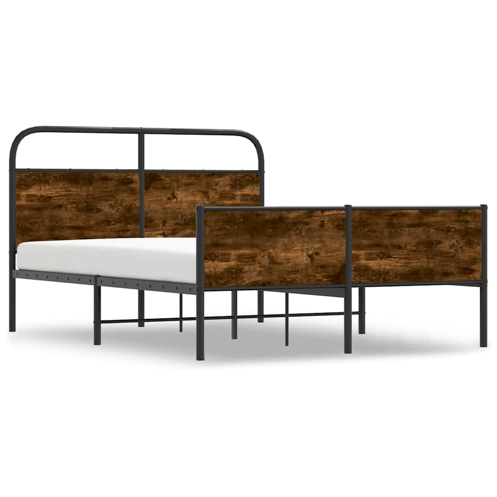 Bed Frame without Mattress 140x190 cm Sonoma Oak Engineered Wood
