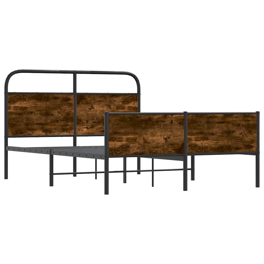 Bed Frame without Mattress 140x190 cm Sonoma Oak Engineered Wood