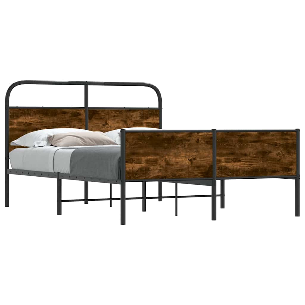 Bed Frame without Mattress 140x200 cm Sonoma Oak Engineered Wood