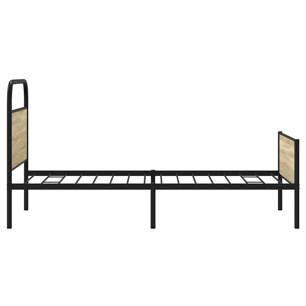 Bed Frame without Mattress 90x200 cm Sonoma Oak Engineered Wood