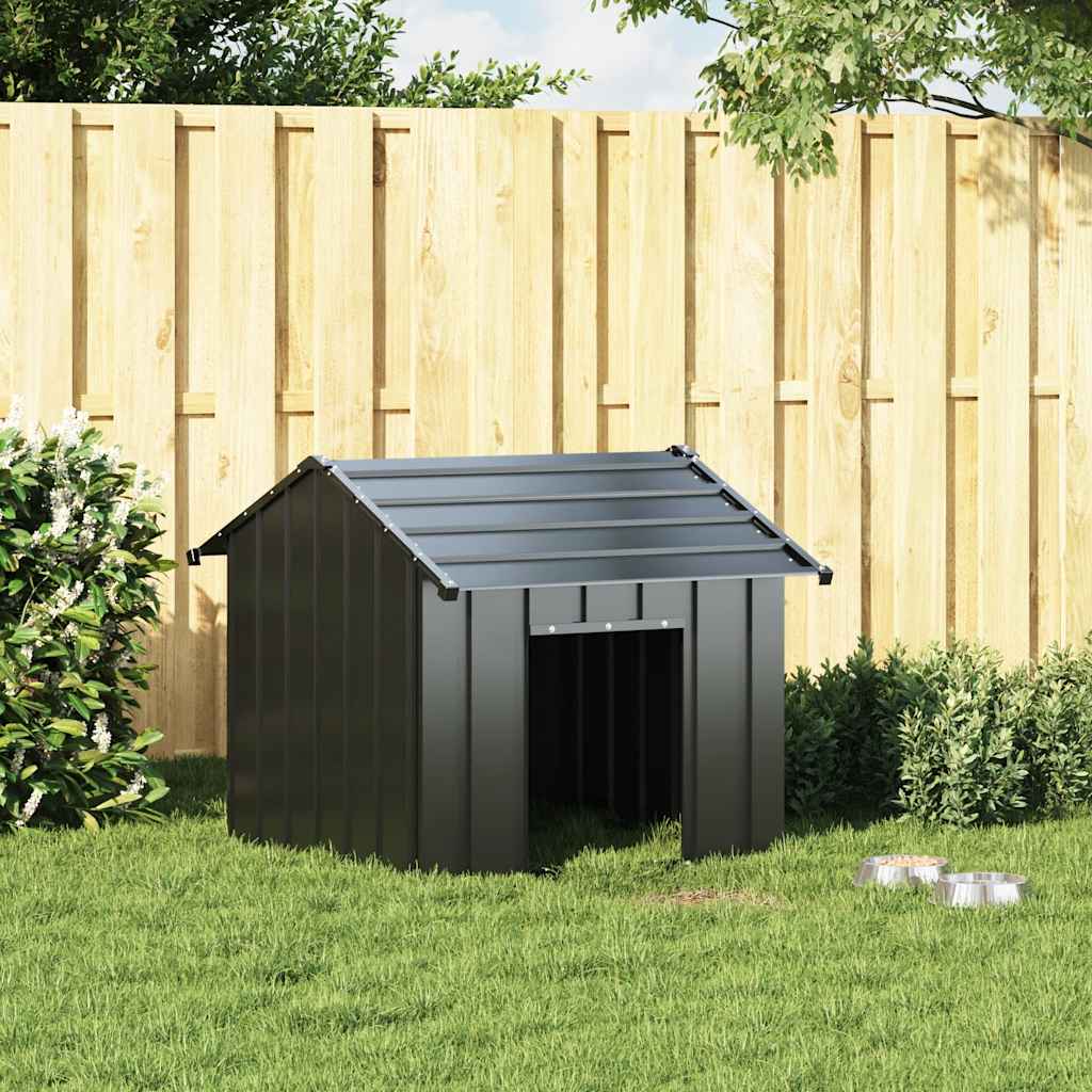 vidaXL Dog House with Roof 85x107x81 cm Galvanised Steel