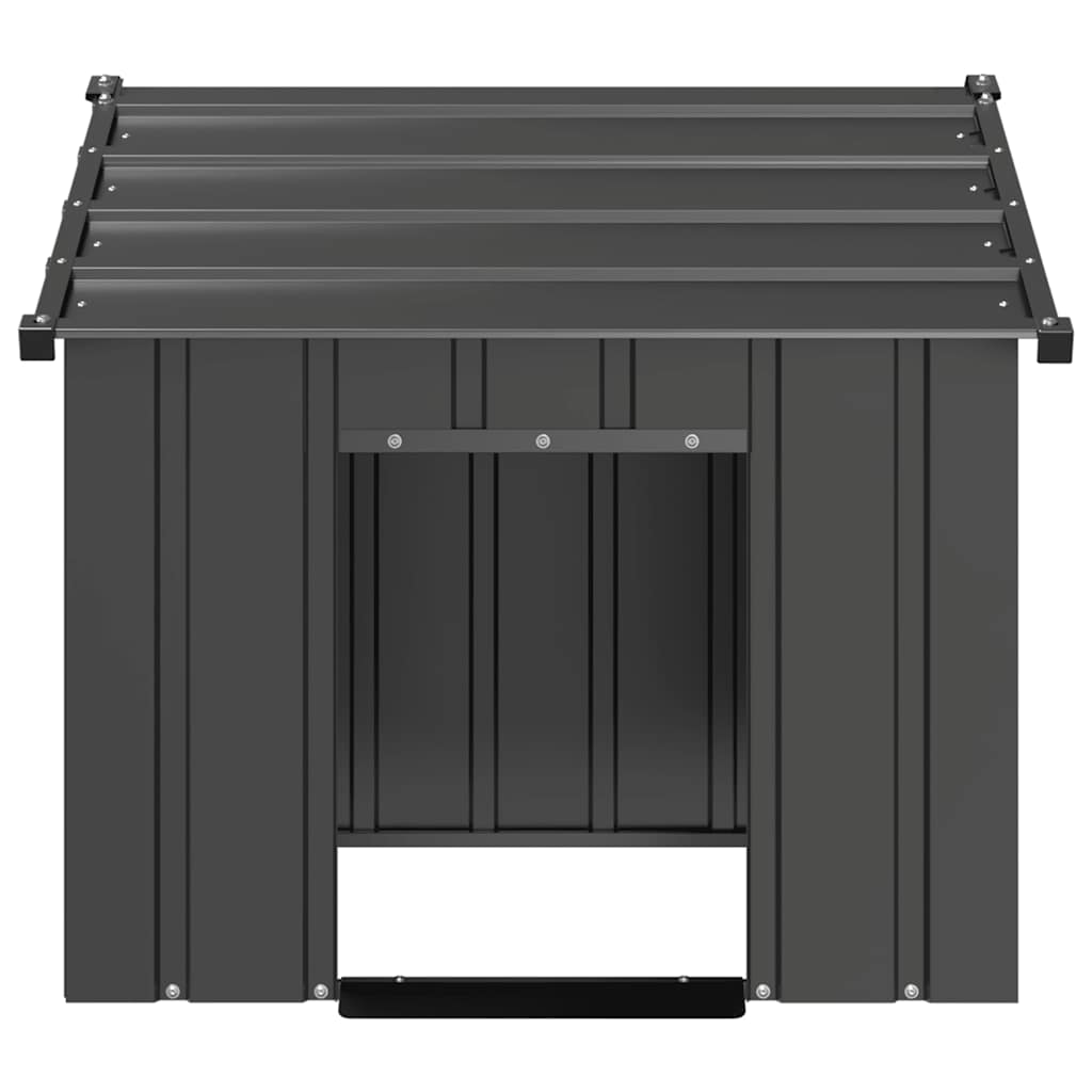 vidaXL Dog House with Roof 85x107x81 cm Galvanised Steel