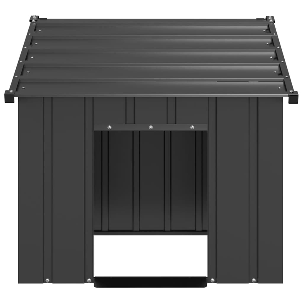 vidaXL Dog House with Roof 83x130x85 cm Galvanised Steel