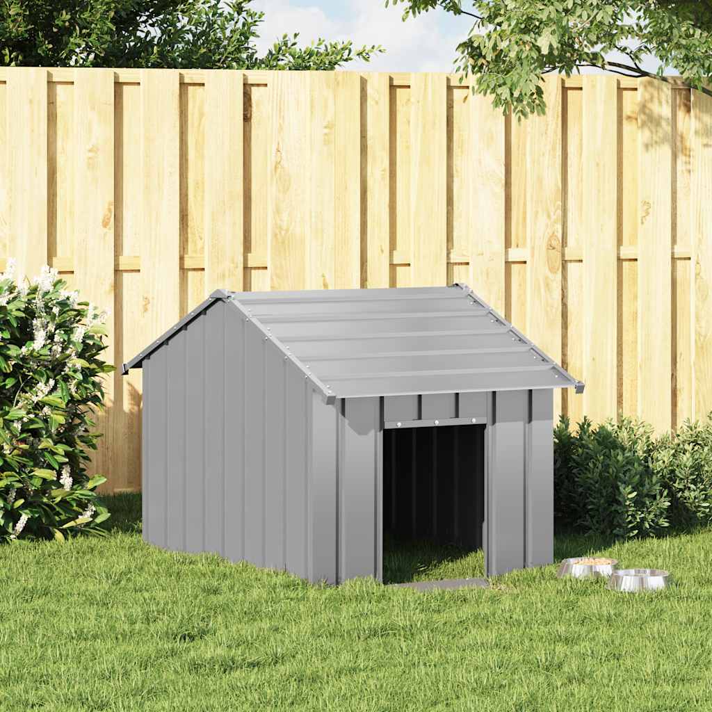 vidaXL Dog House with Roof 83x130x85 cm Galvanised Steel