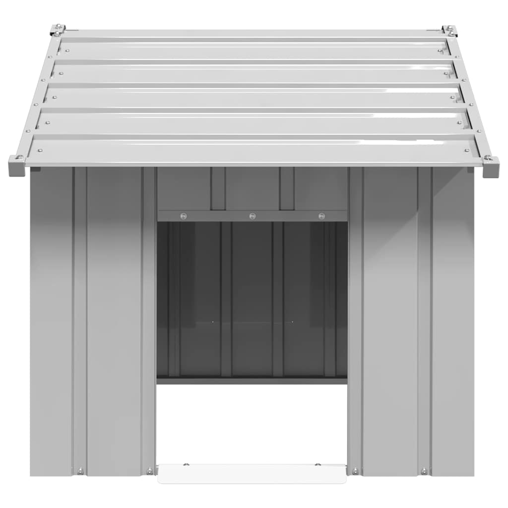 vidaXL Dog House with Roof 83x130x85 cm Galvanised Steel