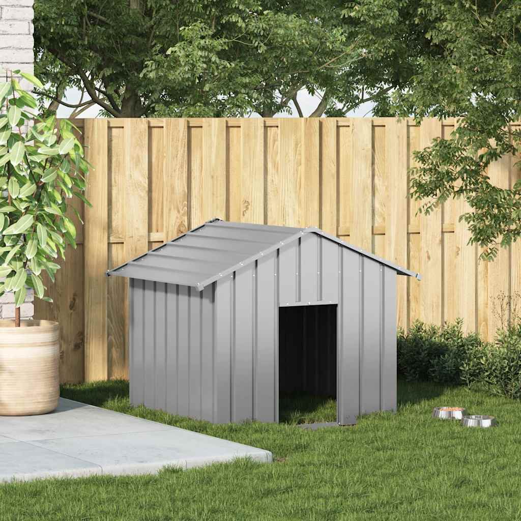 vidaXL Dog House with Roof 131x101x102 cm Galvanised Steel