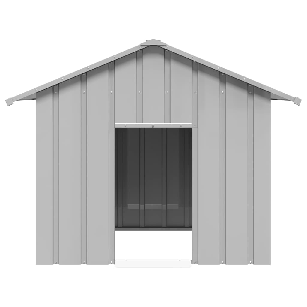 vidaXL Dog House with Roof 131x101x102 cm Galvanised Steel