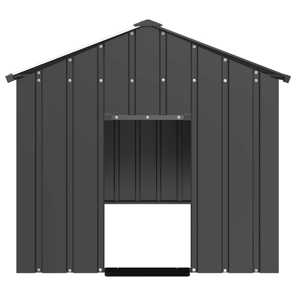 vidaXL Dog House with Roof 114x202x101 cm Galvanised Steel