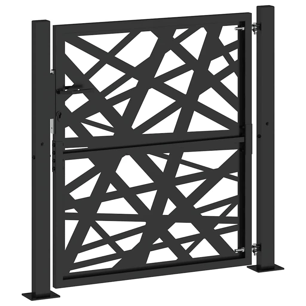 Garden Gate Black 100x100 cm Steel Light Design