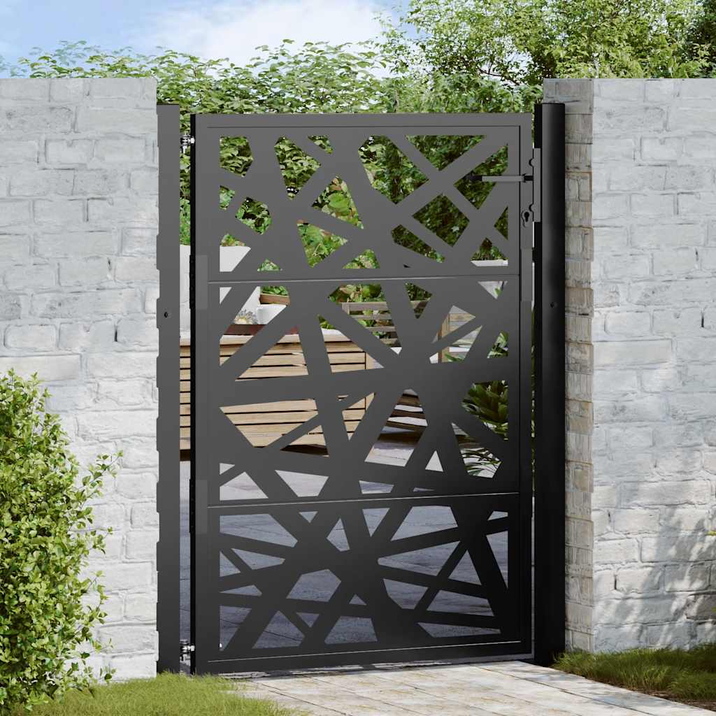 Garden Gate Black 100x125 cm Steel Light Design